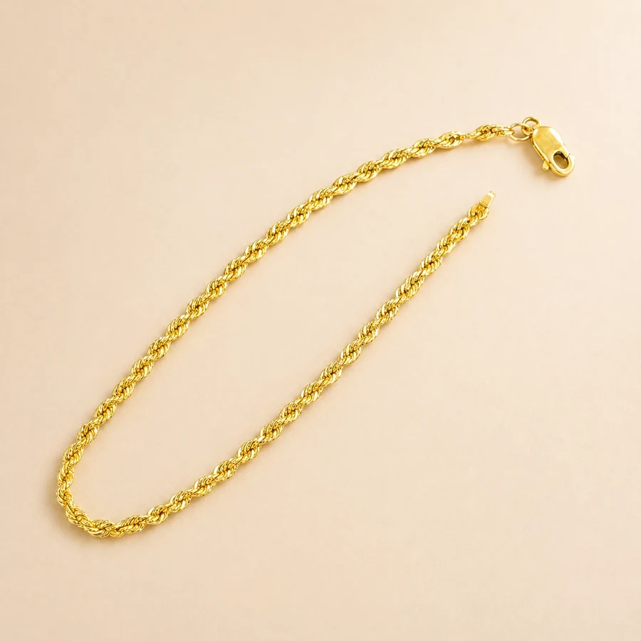 18k Gold Rope Bracelet